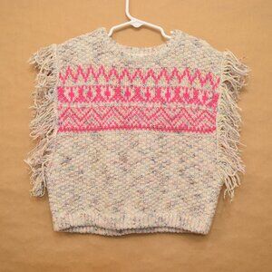 Cat & Jack Girls Knit Fringe Vest – Size 6/6X